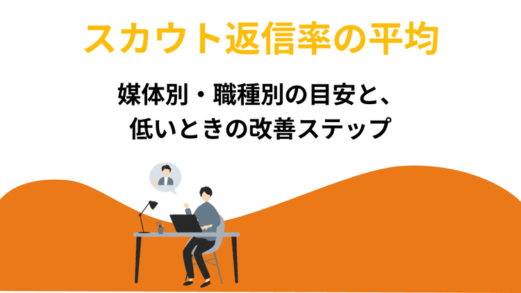 スカウト返信率の平均|媒体別・職種別の目安と、低いときの改善ステップ